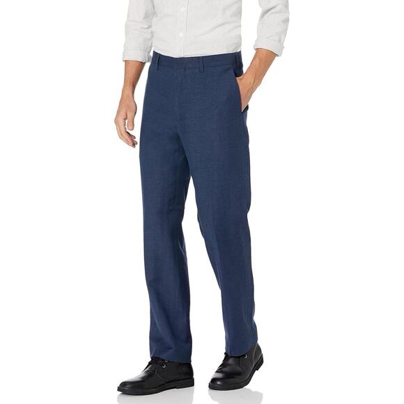 NEW Cubavera Dress Blues Pants Men's Linen Blend Pant 32 W x 32 L Flat Front NWT - Picture 1 of 5